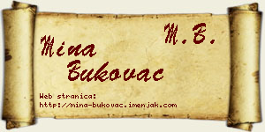 Mina Bukovac vizit kartica